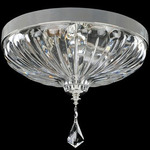 Orecchini Flush Ceiling Light - Silver / Firenze Clear
