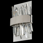 Glacier Wall Sconce - Polished Chrome / Firenze Clear