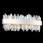 Glacier Bathroom Vanity Light - Polished Chrome / Firenze Clear