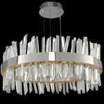 Glacier Pendant - Polished Chrome / Firenze Clear