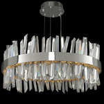 Glacier Pendant - Polished Chrome / Firenze Clear