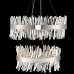 Glacier Two Tier Pendant - Polished Chrome / Firenze Clear