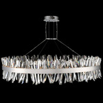 Glacier Round Pendant - Polished Chrome / Firenze Clear