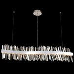 Glacier Wave Linear Pendant - Polished Chrome / Firenze Clear