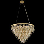 Carmella Pendant - Brushed Brass / Firenze Clear