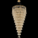 Carmella Foyer Pendant - Brushed Brass / Firenze Clear