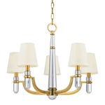 Dayton Chandelier - Aged Brass / Faux Silk