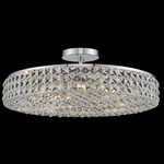 Loro Semi Flush Ceiling Light - Chrome / Firenze Clear