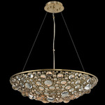 Ciottolo Pendant - Brushed Champagne Gold / Firenze Clear