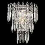 Pandoro Wall Sconce - Chrome / Firenze Clear