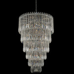 Pandoro Foyer Pendant - Chrome / Firenze Clear