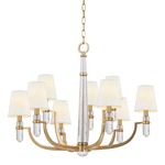 Dayton Chandelier - Aged Brass / Faux Silk