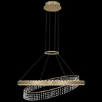 Saturno Pendant - Brushed Brass / Firenze Clear