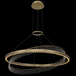 Saturno Pendant - Brushed Brass / Firenze Clear