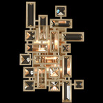 Vermeer Wall Sconce - Brushed Champagne Gold / Firenze Clear