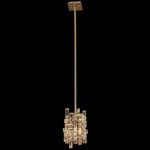 Vermeer Mini Pendant - Brushed Champagne Gold / Firenze Clear