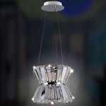 Armanno Pendant - Chrome / Firenze Clear