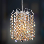 Milieu Cascade Mini Pendant - Chrome / Fleet Argentine Firenze Mix