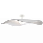 Mediterrania Ceiling Light Fixture - White / White Translucent Ribbon
