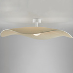Mediterrania Ceiling Light Fixture - White / Cream Translucent Ribbon