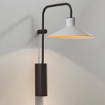 Platet A02 Wall Sconce - Ebony Black / Light Grey