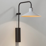 Platet A02 LED Wall Sconce - Ebony Black / Light Grey