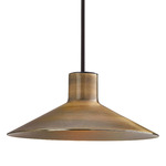 Platet Pendant - Ebony Black / Antique Brass