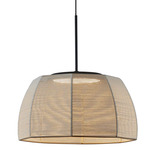 Tanit Pendant - Matte Black / Beige Thread