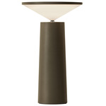 Cocktail Table Lamp - Olive Grey / White