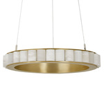 Avalon Chandelier - Satin Brass / Alabaster