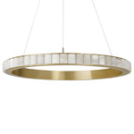 Avalon Chandelier - Brass / Alabaster