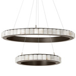 Avalon Halo Chandelier - Bronze / Alabaster