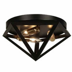 Archello Ceiling Light - Antique Brass / Black
