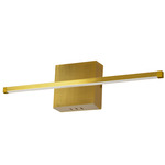 Array Horizontal Wall Sconce - Aged Brass / White