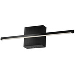 Array Horizontal Wall Sconce - Matte Black / White