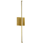 Array Vertical Wall Sconce - Aged Brass / White