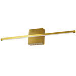 Array Horizontal Wall Sconce - Aged Brass / White