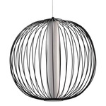 Charlotte Pendant - Matte Black / White