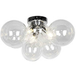 Comet Ceiling Light - Polished Chrome / Clear