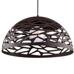 Coral Dome Pendant - Matte Black