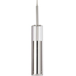 Luna Pendant - Polished Chrome / Clear