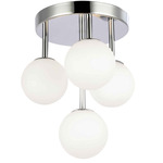 Megallan Circular Flush Mount - Polished Chrome / Opal