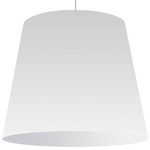 Oversized Tapered Drum Pendant - Aged Brass / White / White / White