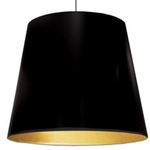 Oversized Tapered Drum Pendant - Aged Brass / Black / Gold / Black / Gold