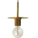 Roswell Disc Pendant - Aged Brass