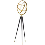 Cassini Floor Lamp - Black / Antique Brass