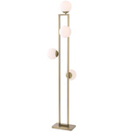 Pascal Floor Lamp - Light Brass / White