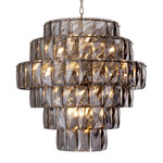 Amazone Chandelier - Nickel / Smoke