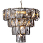 Amazone Chandelier - Nickel / Smoke