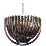 Murano Chandelier - Nickel / Smoke